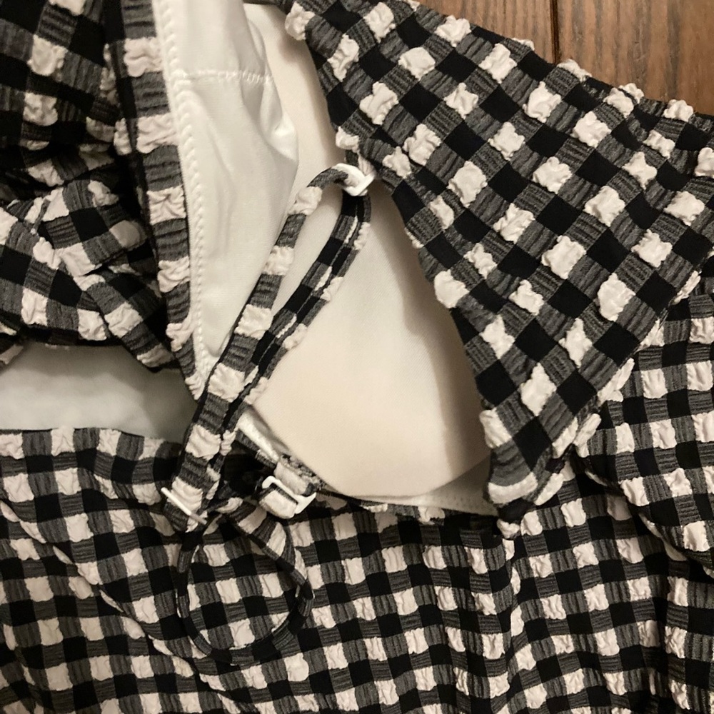 Aerie Black and White Gingham One Piece Swimsuit - Picture 11 of 12